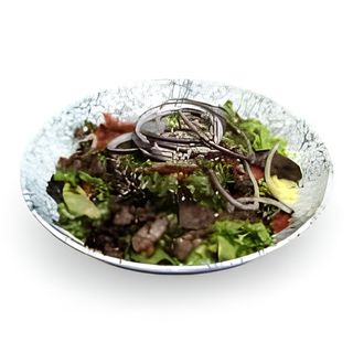 Теплый салат с говядиной