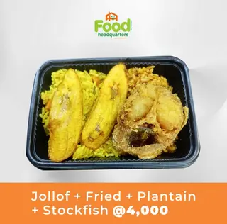 Jollof + Fried + Plantain + Stockfish