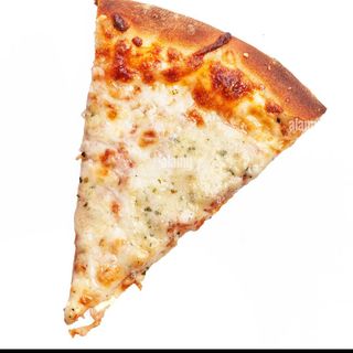 4 quesos/4 cheese pizza slice