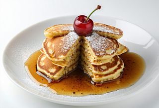 Pancake con sciroppo d'acero e zucchero vanigliato