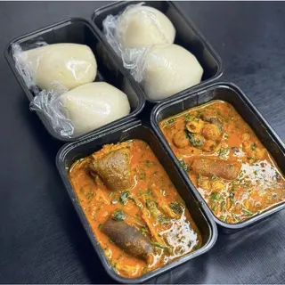 Soup + Pounded Yam + Protein