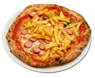 Würstel con patatine