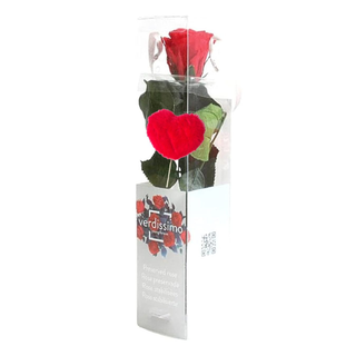 ROSA ETERNA PEQUEÑA CON CORAZÓN