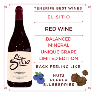 Vino Tinto Seco para comer y catar solo, de El Hierro