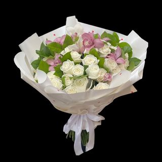 Buchet 51 Trandafiri si Orhidee