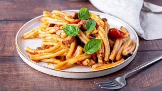 Trofie spada e melanzane