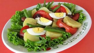 salade légumes et oeuf
