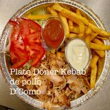 Plato Combinado De Kebab De Pollo Y Ensalada