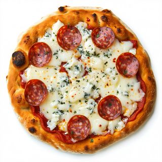 PIZZA GORGONZOLA E SALAME PICCANTE