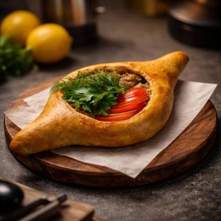 Хачапурі по-аджарськи з мясом 350г