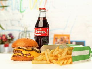 OKLAHOMA DOUBLE SMASH BURGER MENU