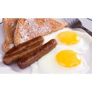 Two Eggs With Toast + 2 Sausages