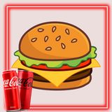 2 бр. Бургер с месо от дюнер + 2 бр. Coca-Cola кен (330мл)
