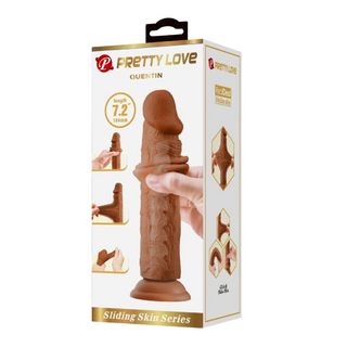 Dildo Con Piel Deslizante 18.4 Cm