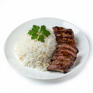 06 Arroz blanco con costilla de cerdo