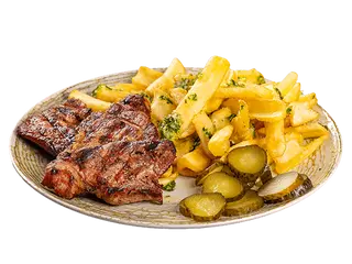 Meniu Pulpă dezosată la Gratar  cu cartofi 400 Gr