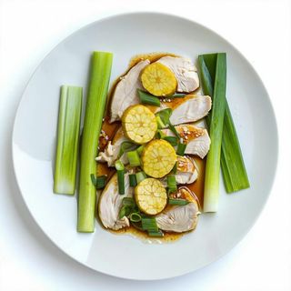 20a. Pollo con zenzero e porri