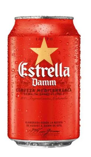 Cerveza lata Estrella 330 ml