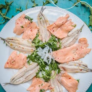 Alici e salmone marinato