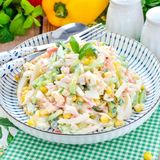 Salad from crab sticks