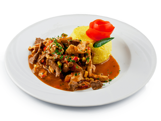 Tochitură asortată cu mămăliguță