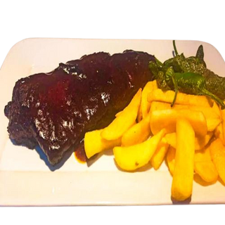 costilla de cerdo asada a la barbacoa