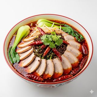 Fette di maiale cotte in un brodo piccante e saporito 水煮肉片