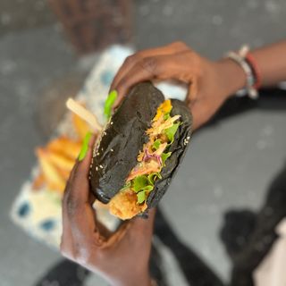 Afro chicken burger