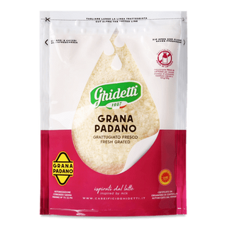 Сир Ghidetti «Грана Падано» тертий 42% з коров'ячого молока 10 місяців (90г)