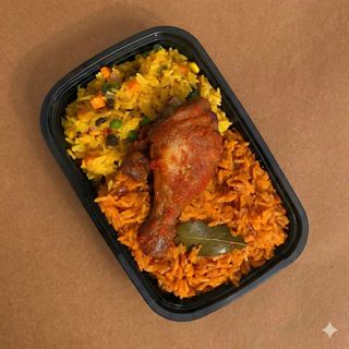 Jollof , Fried Rice And  Chicken