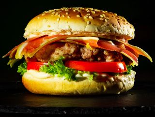 Бургер с хамоном (225г)