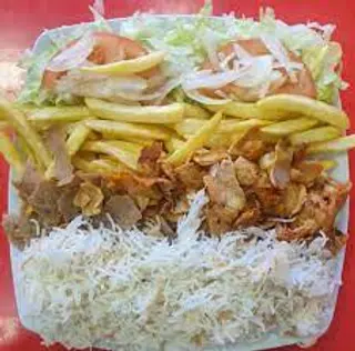 Menu Plato Mixto Patatas Arroz Ensalada Queso