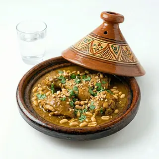 Tajine De Pollo Con Salsa De Cacahuete