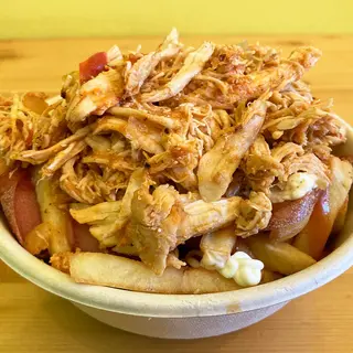 SalchiPapa con Pollo Mechado