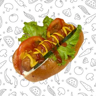 Хот-дог с венской сосиской	