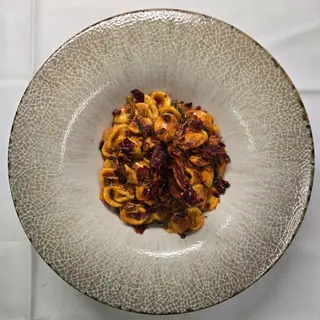 Orecchiette con cime di rapa e peperoni cruschi IGP di Senise