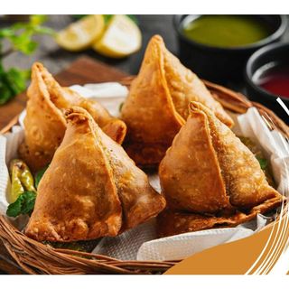 A pair of vegetable sambusa