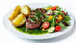 Stek z polędwicy w sosie z zielonego pieprzu