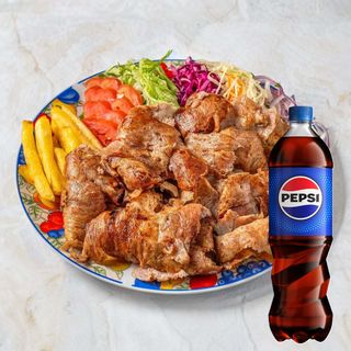 Kebab na talerzu z serem + Pepsi 500ml