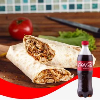 სტანდარტული შაურმის მენიუ (შაურმა+ფრი+კოკა კოლა)