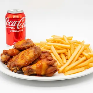 Menú alitas de pollo 6 unidades