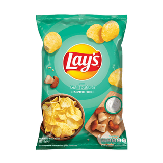 Чіпси Lays Білі Гриби Зі Сметаною 120г