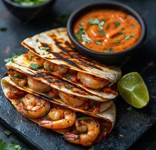 Quesadilla Tasty Crazy shrimp