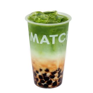 Boba matcha latte