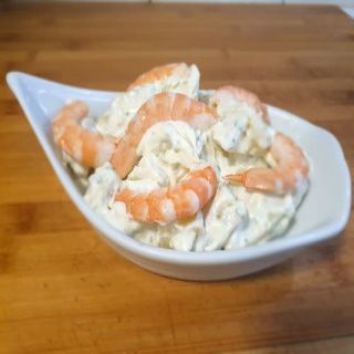 Patatas Alioli Con Langostinos (1/2 Ración)