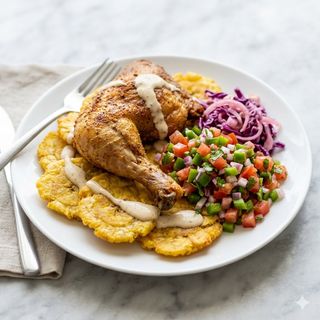 Pollo Con Tajadas