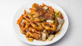 50. Pohovane lignje u sosu od ostriga 500 g