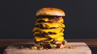 BBQ jalapeno triple triple burger