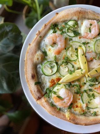 Pizza Bianca Gamberi 45cm