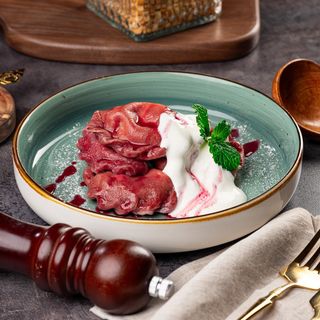 Вареники вишней и кремчиз